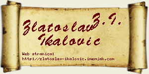 Zlatoslav Ikalović vizit kartica